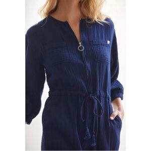 Sundry Gauzy Zip-Up Jumpsuit